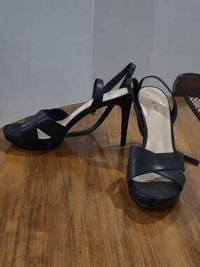 Nine West Black Heeled Sandals